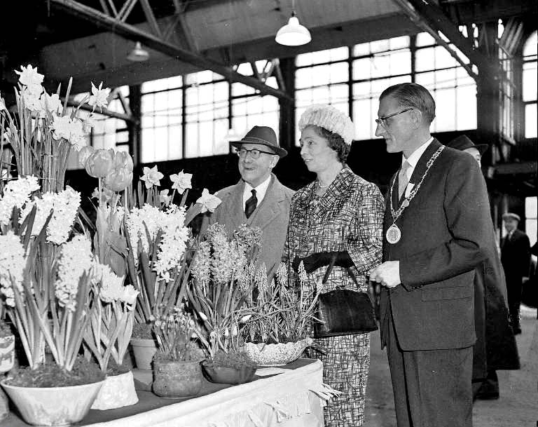 Opening of the Flower Show at  Waverley Market by Sir James and Lady Horlick - 1957