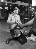 David Shaw's Shoe Shine Stand at Waverley Market shopping Mall, 1989