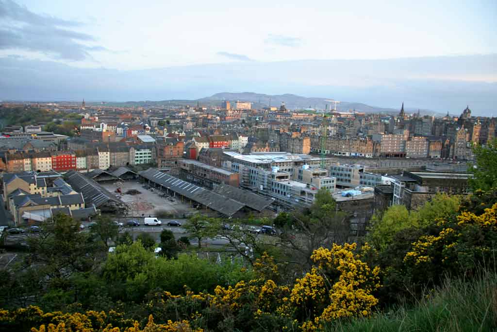 Looking down on the Waverley Valley from Calton Hill