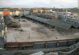 Looking down on the Waverley Valley from Calton Hill  -  zoom-in on the former bus depot