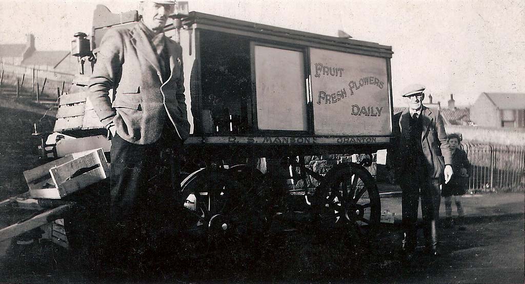 Men and cart belonging to Mansons, Granton  -  Who?  Where?  When?