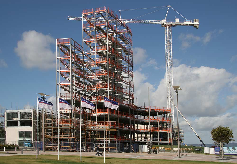 Edinburgh Waterfront  -  Construction at Upper Strand beside Saltire Square in Waterfront Avenue