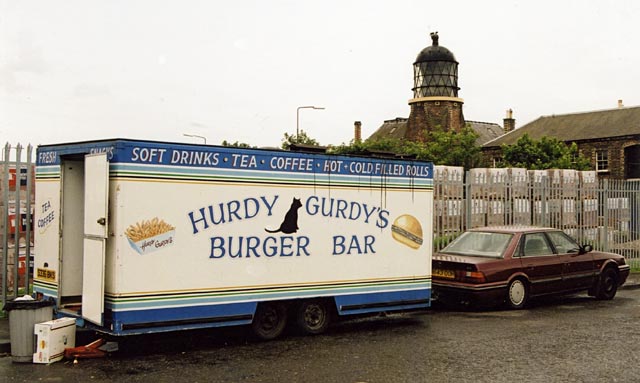 Edinburgh Waterfront  -  Burger Bar and Lighthouse  -  19 July 2002