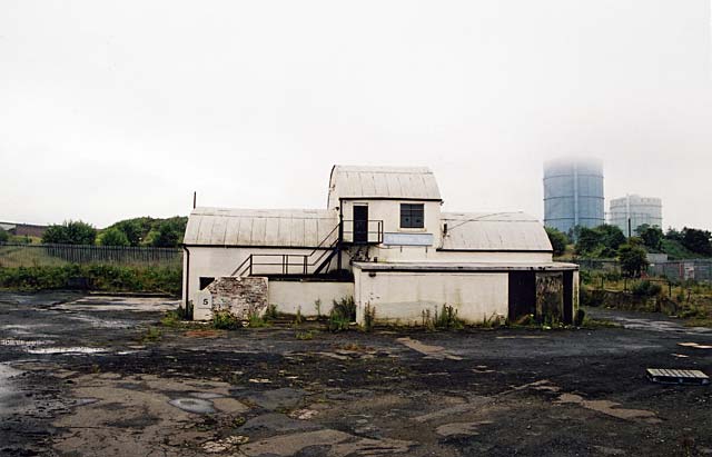 Edinburgh Waterfront  -  White Huts in the Mist  -  3 August 2002