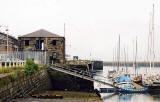 Edinburgh Waterfront  -  Moorings in Granton's Eastern Harbour, seen from Middle Pier  -  3 August 2002