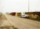 Edinburgh Waterfront  -  Looking to the east along West Harbour Road on a misty sunday afternoon  -  August 2002