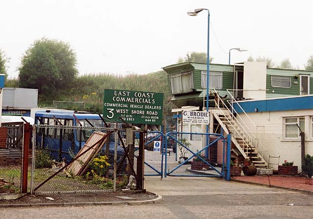 Edionburgh Waterfront  -  Small businesses on the southern side of West Shore Road  -  4 August 2002