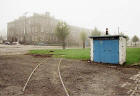 Edinburgh Waterfront  -  E & M Ferries Ltd hut at the entrance to Granton Harbour  -  4 August 2002