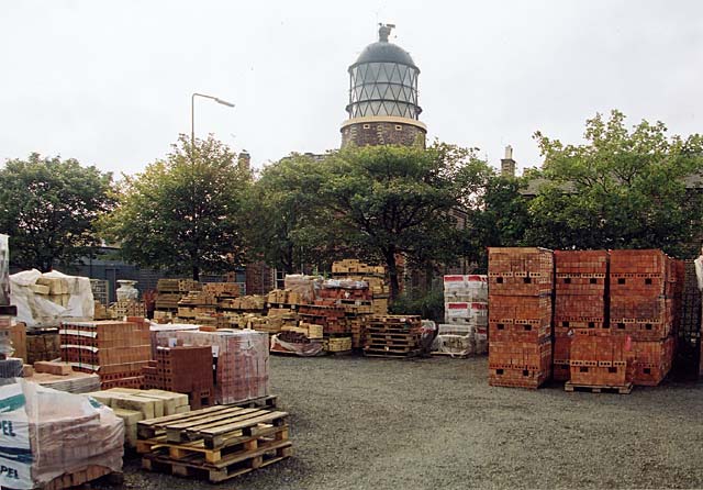 Edinburgh Waterfront  -  Brick and Stone Yard at the corner of West Harbour Road and Chestnut Street  -  9 September 2002
