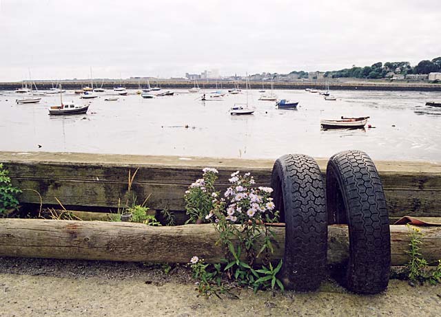 Edinburgh Waterfront  -  Looking across Eastern Harbour, Granton, from Middle Pier  -  25 August 2002