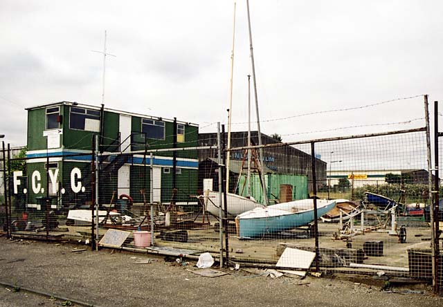 Edinburgh Waterfront  -  Forth Corinthian Yacht Club boat yard on Middle Pier, Granton  -  25 August 2002