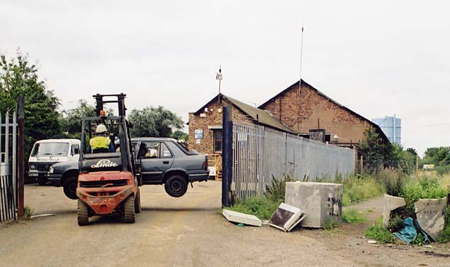 Edinburgh Waterfront  -  The entrance to William Waugh's scrap yard, West Harbour Road, Granton