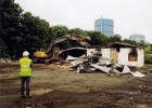 Edinburgh Waterfront  -  Demolishing White Huts  -  10 Septermber 2002