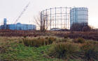 Edinburgh Waterfront  -  Dismantling of the first gasometer  -  22 February 2003