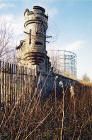 Edinburgh Waterfront  -   The remains of Granton Castle Wall and two gasometers  -  5 March 2003