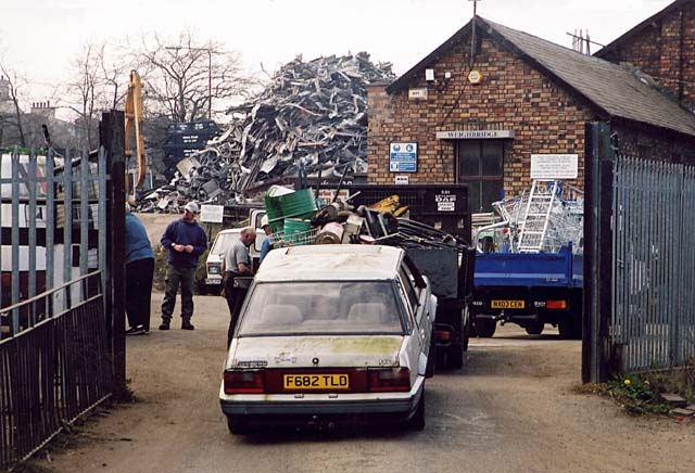 Edinburgh Waterfront  -  Entrance to William Waugh's Scrap Yard  -  26 March 2003