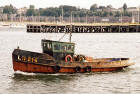 Edinburgh Waterfront  -  LH216 leaving Granton's Western Harbour with Middle Pier in the background  -  14 September 2002