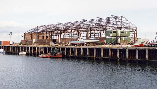 Edinburgh Waterfront  -  Looking over Western Harbour to Middle Pier at Granton Harbour  -  28 Septembrer 2003