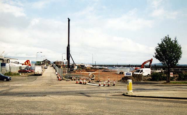 Edinburgh Waterfront  -  Looking up Middle Pier from Granton Square