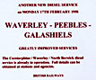 Edinburgh History - 1958  -  Adverts for the introduction of new diesel services  -  Waverley, Peebles and Galashiels