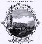 Detail from an advert in the Edinburgh & Leith Post Office Directory  -   1867  -  Ritchie & Son, with a view from Calton Hill