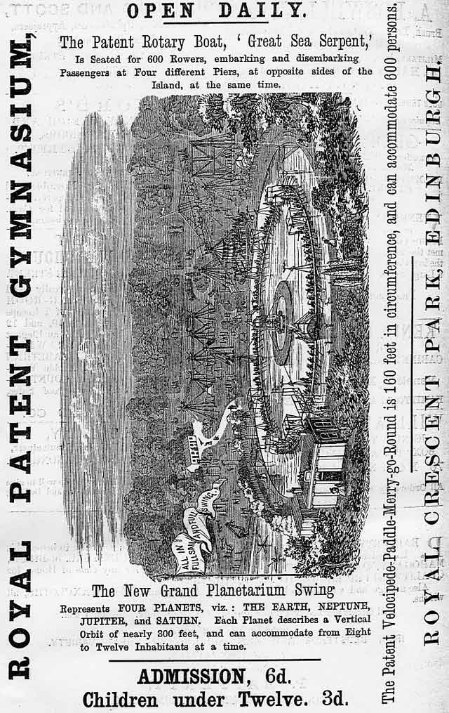 AAdvert in the Edinburgh & Leith Post Office Directory  -  1871  -  Royal Patent Gymnasium, Royal Crescent Park