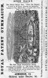 Advert in the Edinburgh & Leith Post Office Directory  -  1871  -  Royal Patent Gymnasium, Royal Crescent Park