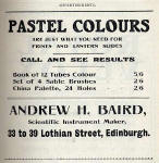 A H Baird Advert  -  April 1910