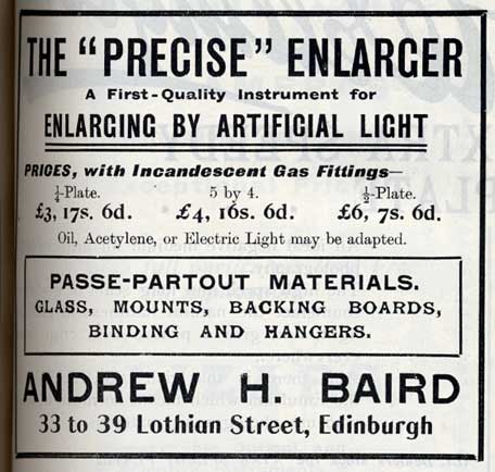 A H Baird Advert  -  February 1913