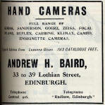 A H Baird Advert  -  March 1913