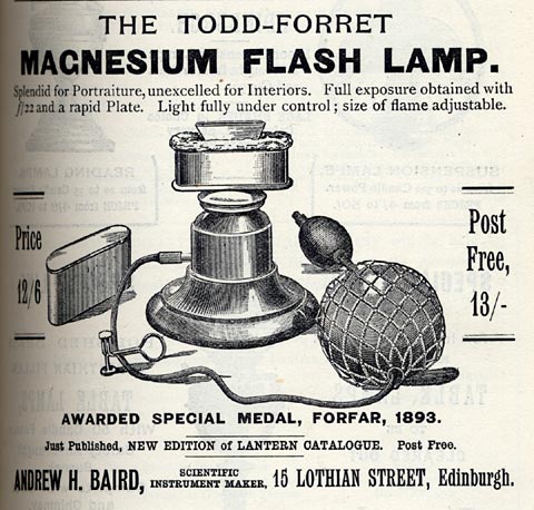 Advertisement for A H Baird's business  -  Transactions of Edinburgh Phootgraphic Society, 1894