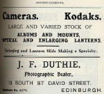 J F Duthie Advert  -  February 2012