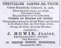 Advert in Edinburgh & Leith Post Office Directories  -  1870-71  -  James Howie Junior