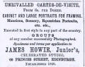 Adverts in the Edinburgh & Lieth Post Office Directroies  -  1878-83  -  James Howie Junior