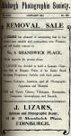 Lizars Advert  -  January 1912