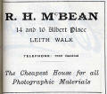 R H McBean Advert  -   October 1917