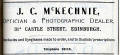 J C McKechnie Advert  -  October 1917