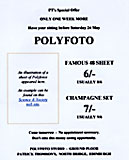 Advert for Polyfotos at Patrick Thomson's, North Bridge, close to the junction with the High Street