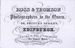 Advet in Edinburgh & Leith Post Office Directory 1853  -  Ross & Thomson