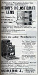 W Watson & Sons Advert  -  February 1912