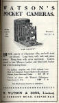 W Watson & Sons Advert  -  May 1912