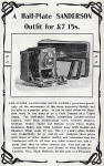 Photographic Dealers  - A H Baird  -  Adverts in his journal, Photographic Chat  - 1904  -  Sanderson Half-Plate Camera