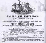 Advert om the Edinburgh & Leith Post Office Directory  -  1853  -  General Steam Navigation Co
