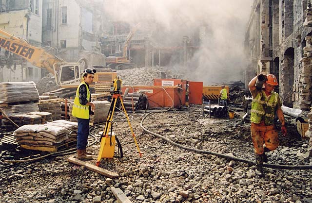 GPO  -  Building work  -   Removal of the interior floors of the building, prior to reconstruction  -  April 2003
