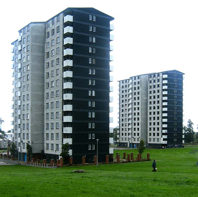 Fala Court and Soutra Court High Rise Flats, Gracemount, 2009 -  soon to be demolished