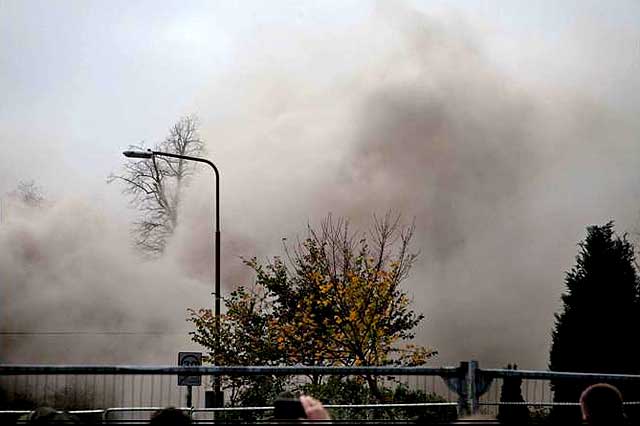 Demolition of Gracemount High Rise Flats, SE Edinburgh, October 2009