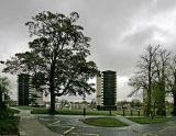 Gracemount High Rise  Flats, SE Edinburgh  -  October 24, 2009 - One day before Demolition