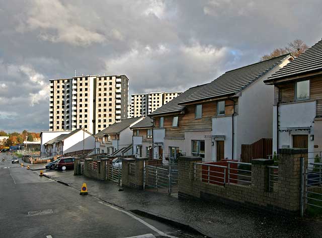 Gracemount High Rise  Flats, SE Edinburgh  -  October 24, 2009 - One day before Demolition