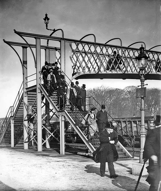 Granton Gas Works Station, Footbridge -  Official Opening of the Gas Works,  1903