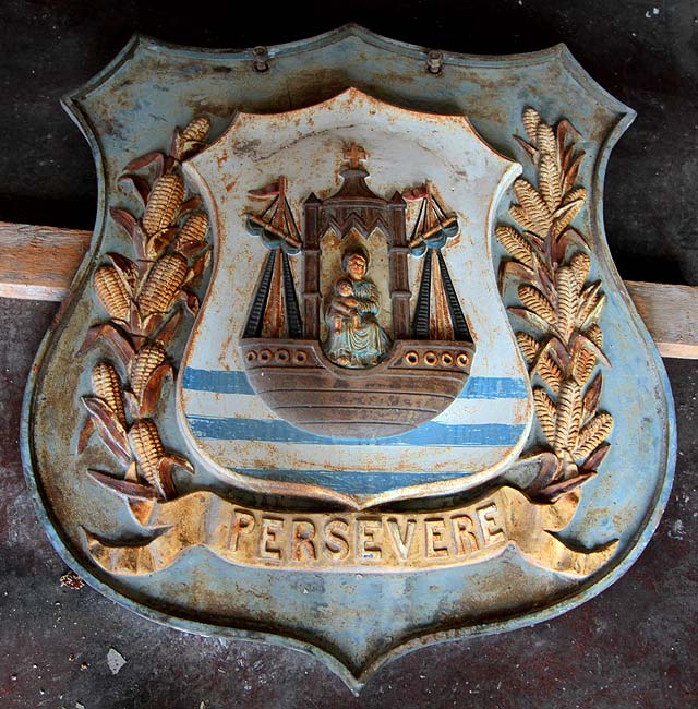 Granton Gas Works Station - Large cast iron Coats of Arms  -  Edinburgh